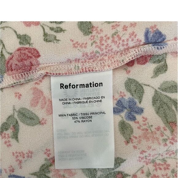 Reformation Laurent Wrap Mini Dress in Pink Esmee Floral Print NEW 0 $218 - Picture 8 of 8